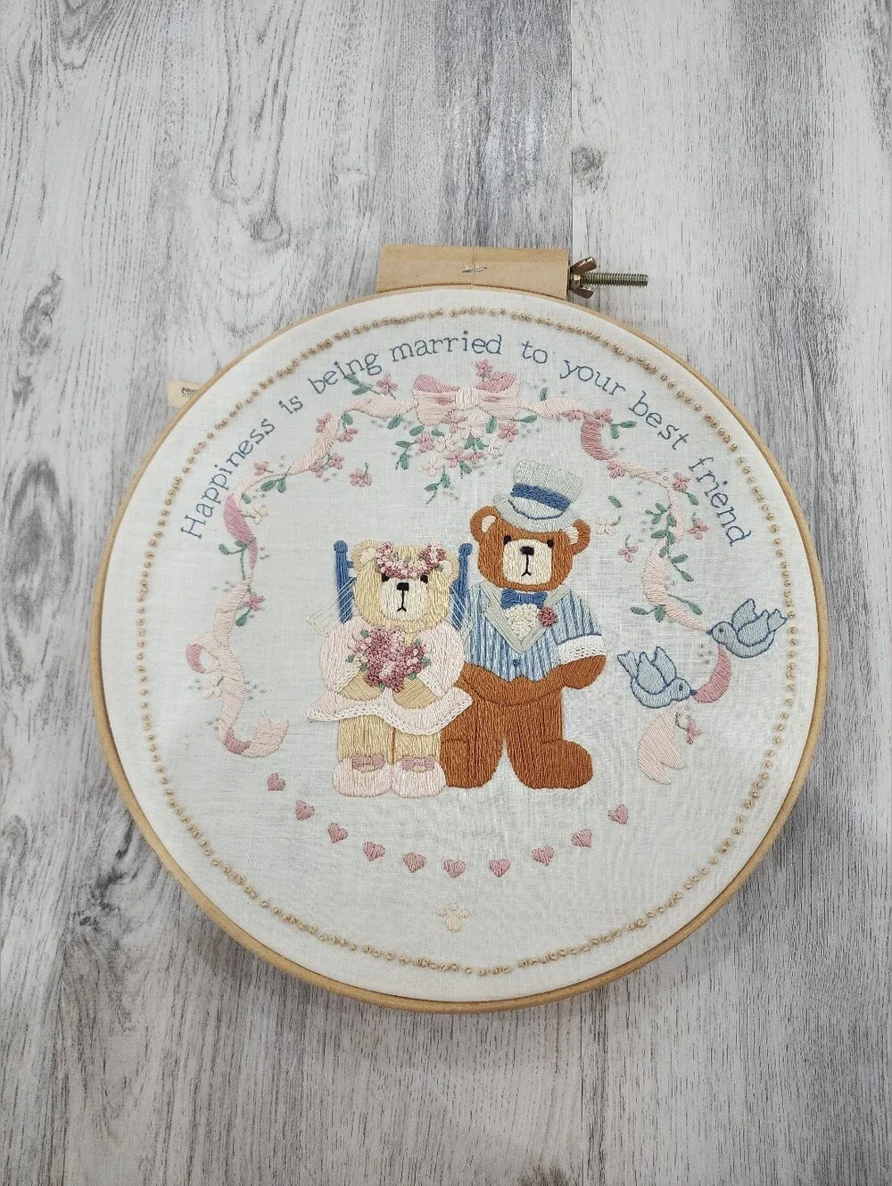 Vintage Best Friends Wedding Embroidery